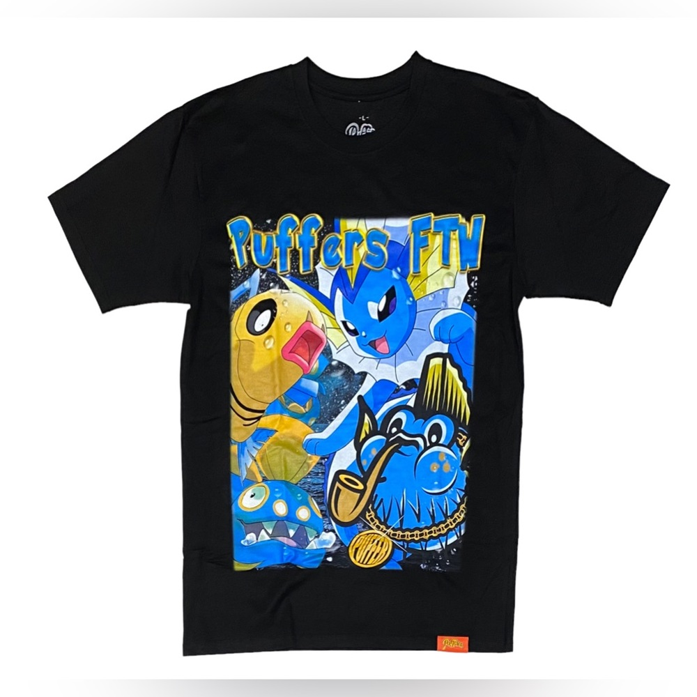 NEW Capn On Melrose Pokémon Type T Shirt Puffers FTW Sz Small Black